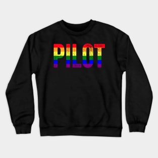 Pilot rainbow stripe Crewneck Sweatshirt